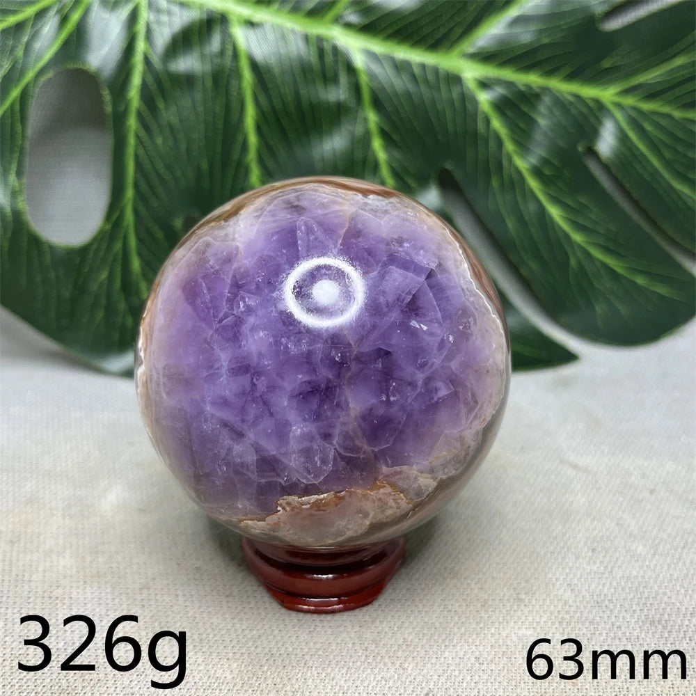 Brazil Natural Gemstone Ball Amethyst Agate Rainbow Crystal Home Room Decoration Gift Witchcraft Altar Prayer Spiritual Healing
