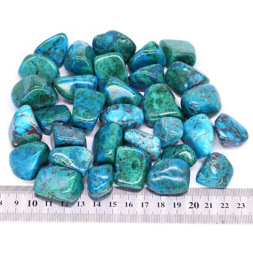 Natural Chrysocolla Crystal Reiki Healing Tumbled Stone Mineral Quartz Bulk Gemstone Home Decoration Fish Tank Aquarium Specimen