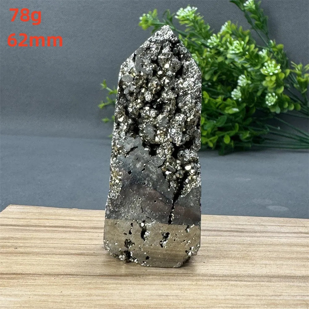 Natural Rare Chalcopyrite Wand Healing Crystal Tower Mineral Gemstone Obelisk Meditation Feng Shui Witchcraft Home Decor