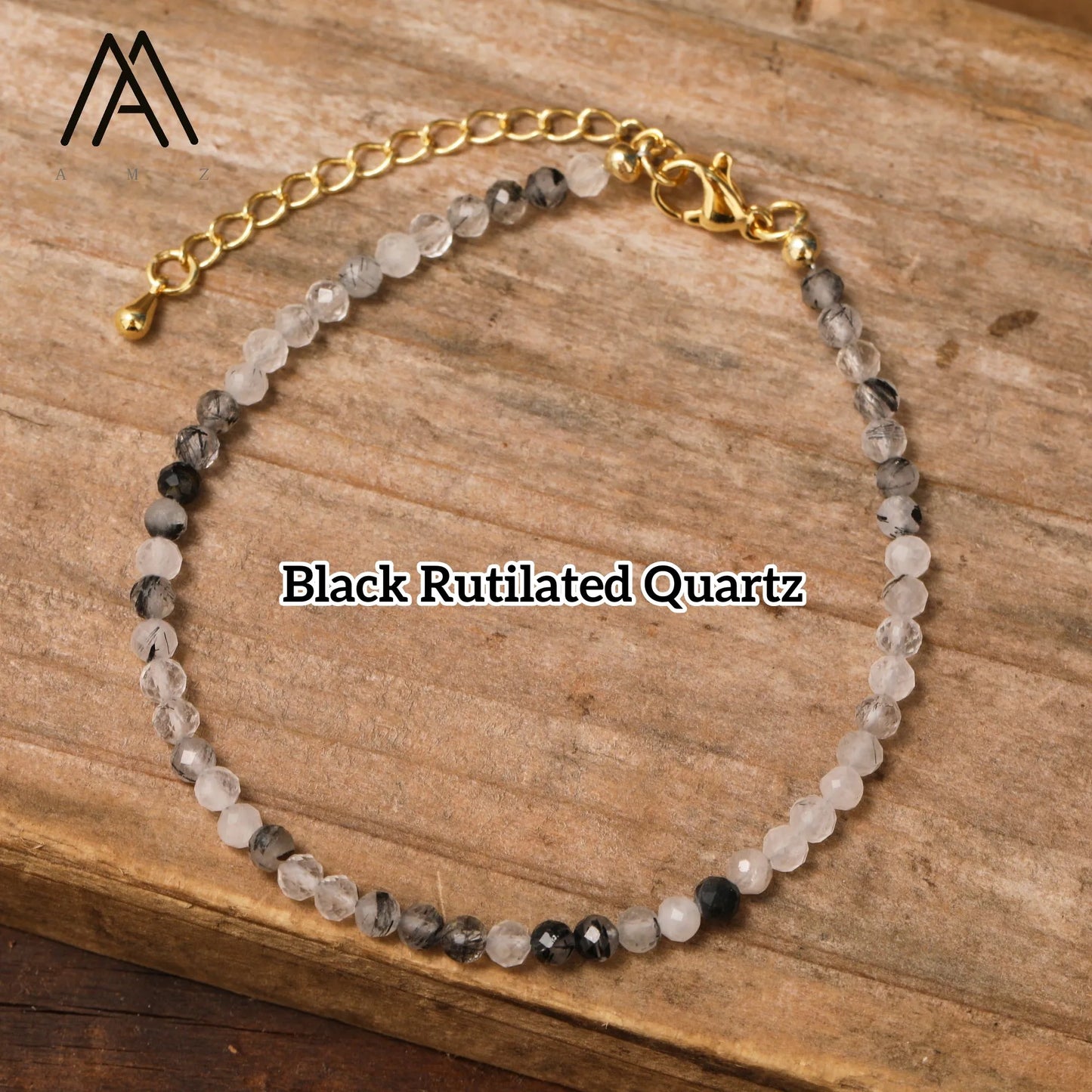 Minimalist Bracelets Natural Crystal Faceted Gemstone 2-3mm Beads Boho Jewelry Stainless Steel Chain Bracelet Friendship Gifts