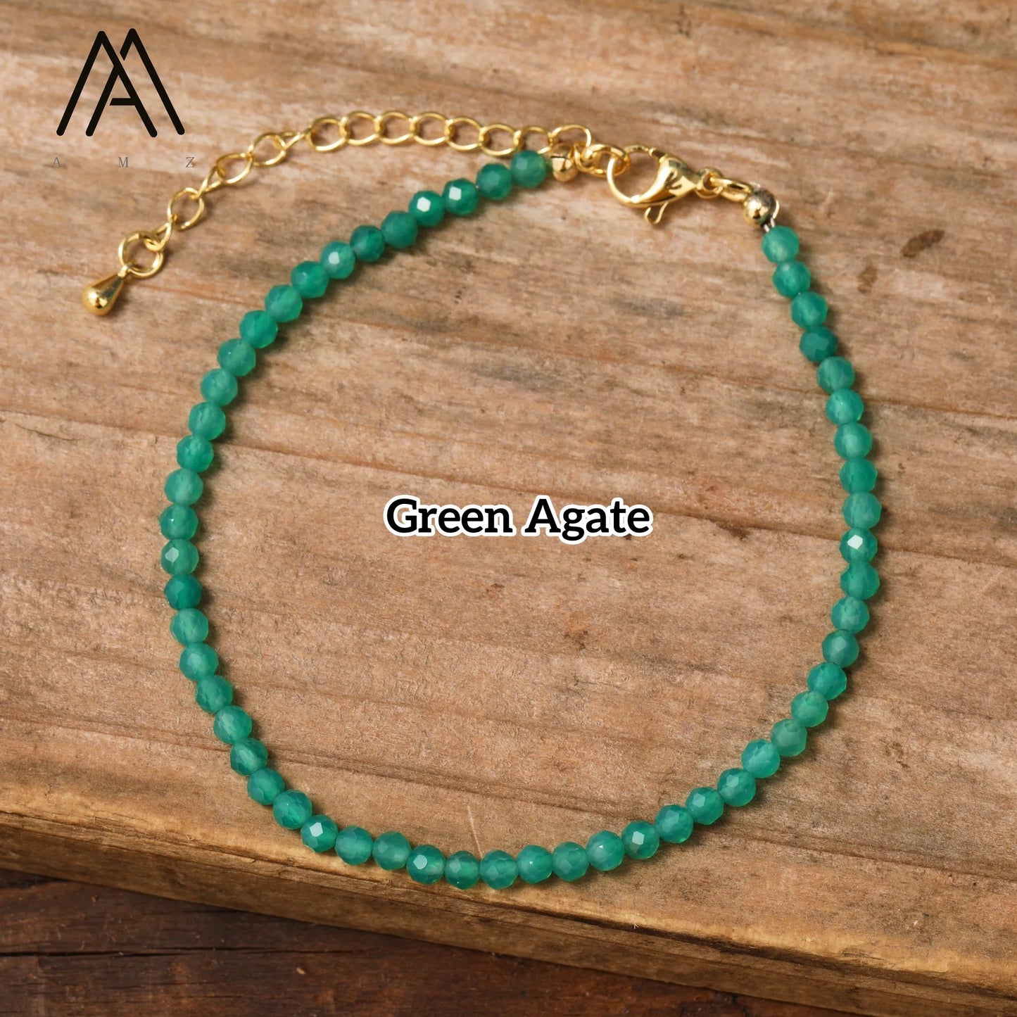 Minimalist Bracelets Natural Crystal Faceted Gemstone 2-3mm Beads Boho Jewelry Stainless Steel Chain Bracelet Friendship Gifts