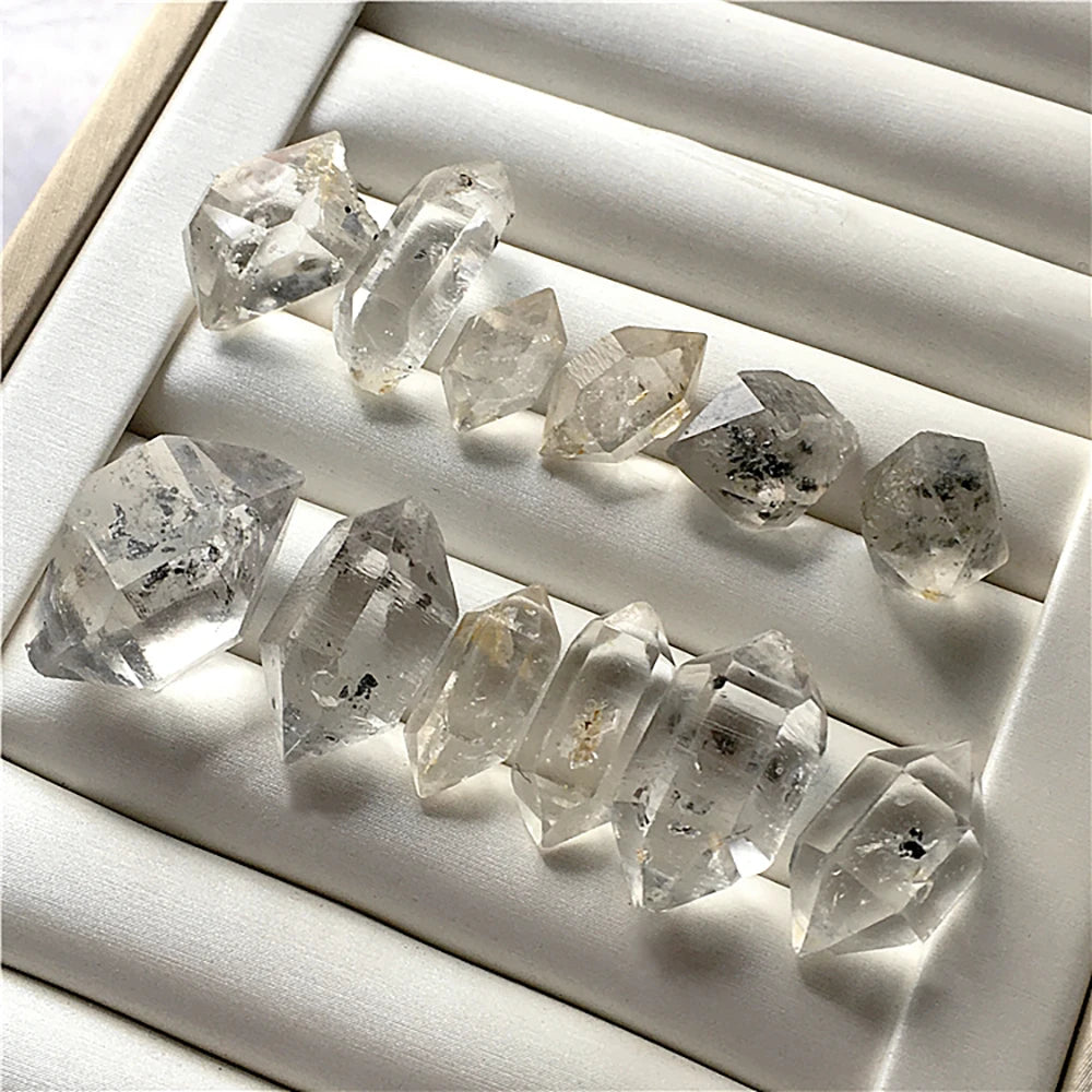 Natural Herkimer Diamond White Crystal Mineral Energy Raw Stone Crystal Reiki Healing Gemstones Power Home Decoration 1-10g