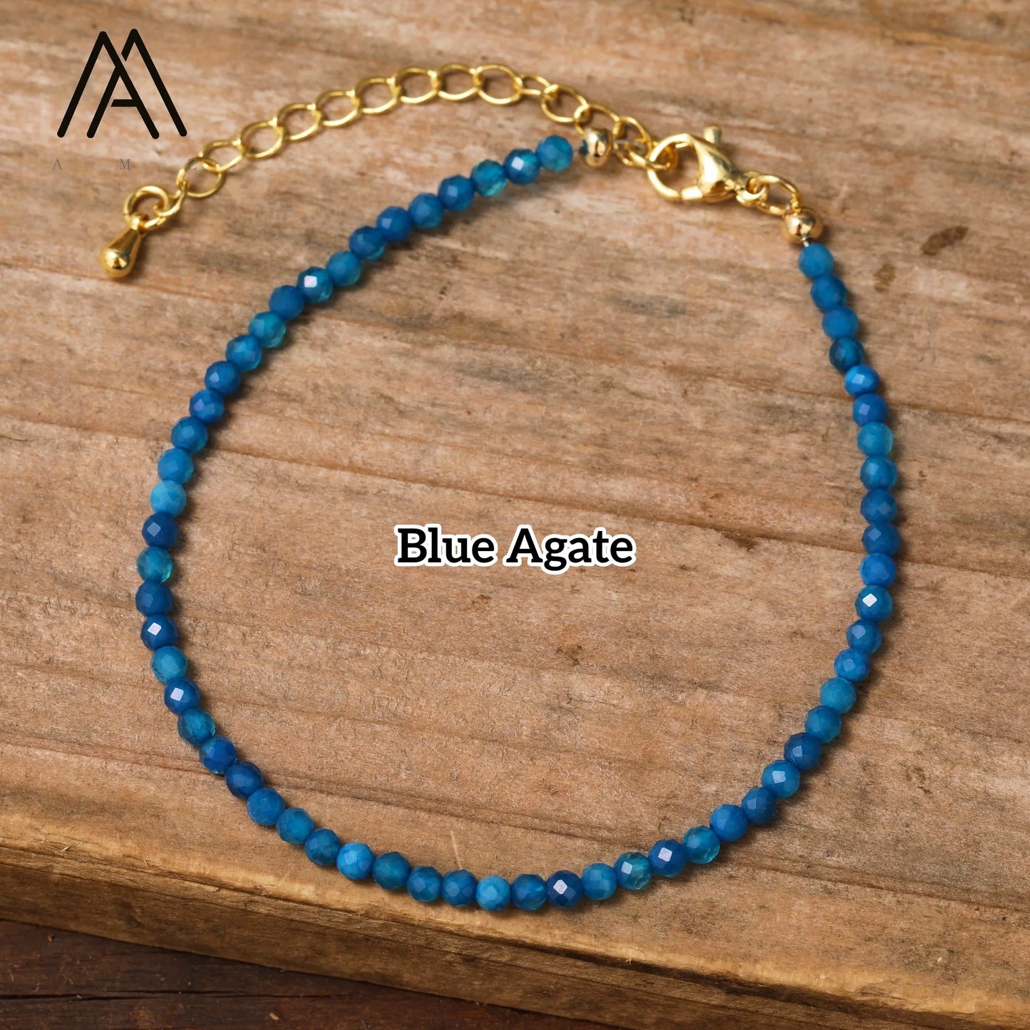 Minimalist Bracelets Natural Crystal Faceted Gemstone 2-3mm Beads Boho Jewelry Stainless Steel Chain Bracelet Friendship Gifts