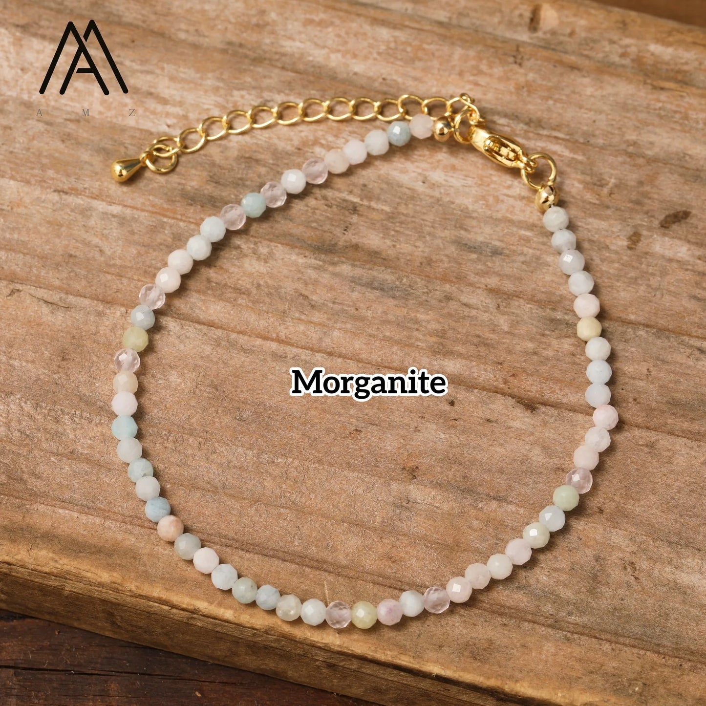 Minimalist Bracelets Natural Crystal Faceted Gemstone 2-3mm Beads Boho Jewelry Stainless Steel Chain Bracelet Friendship Gifts