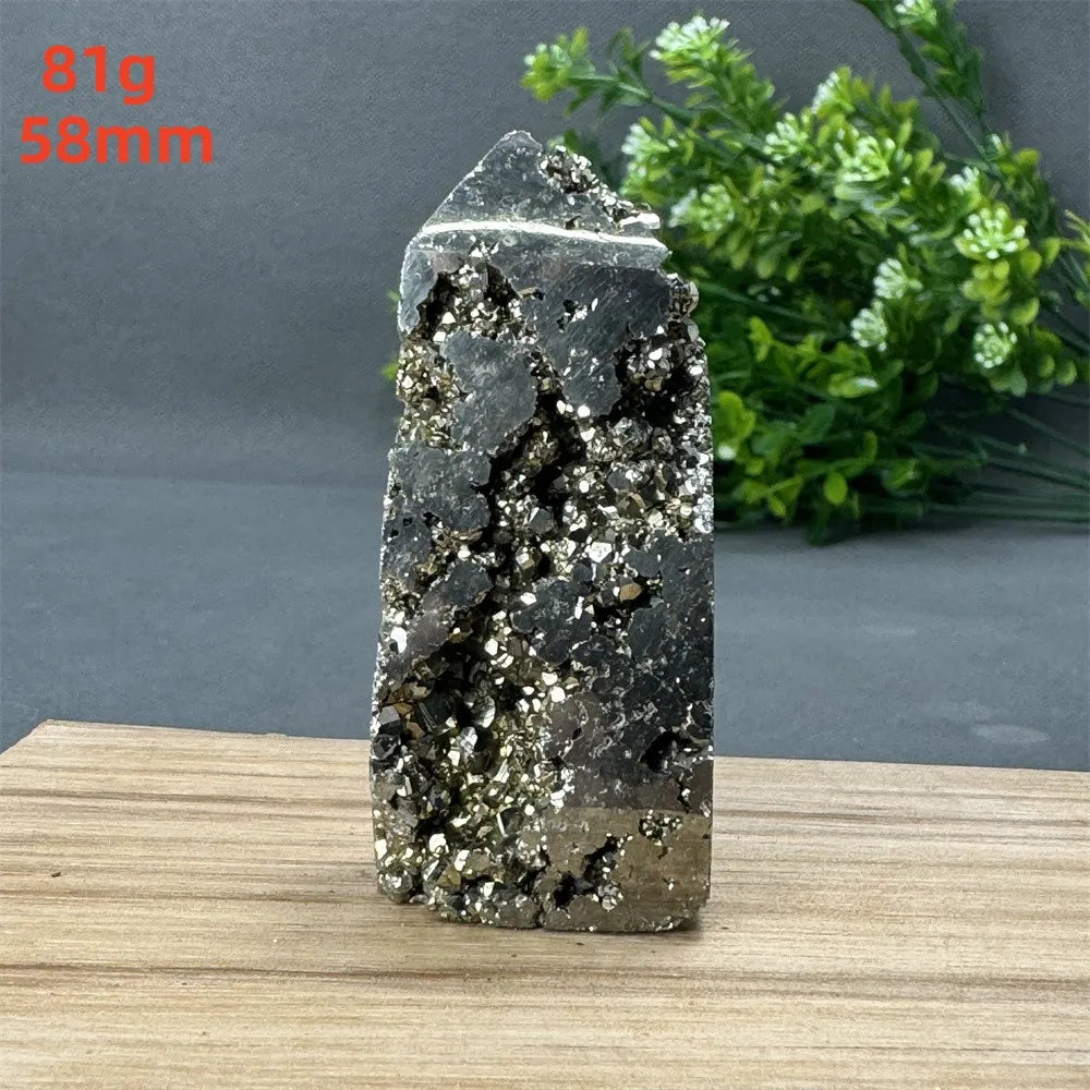 Natural Rare Chalcopyrite Wand Healing Crystal Tower Mineral Gemstone Obelisk Meditation Feng Shui Witchcraft Home Decor