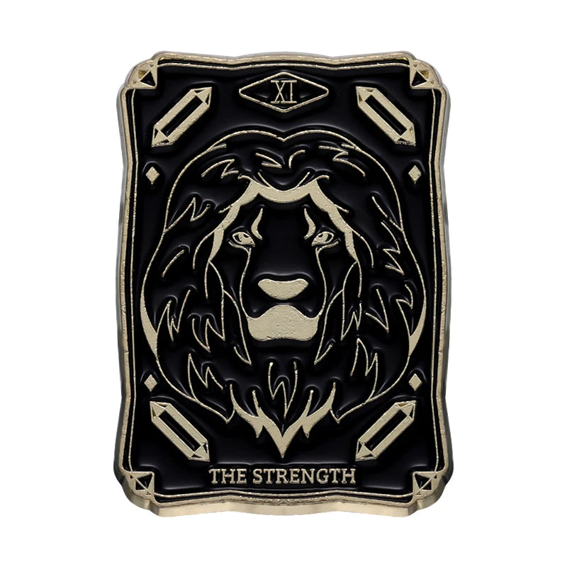 Black Tarot Enamel Pins Custom Sun Moon Stars Dark Witch Brooches Lapel Badges Punk Gothic Jewelry Gift for Friends