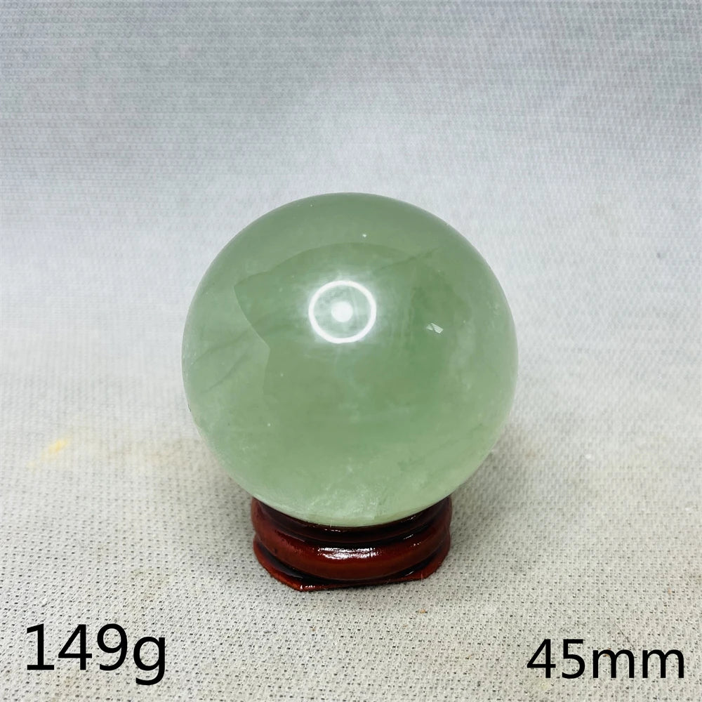Natural Gem Ball Green Fluorite Rainbow Crystal Home Room Feng Shui Decoration Witchcraft Altar Supplie Energy Spiritual Healing