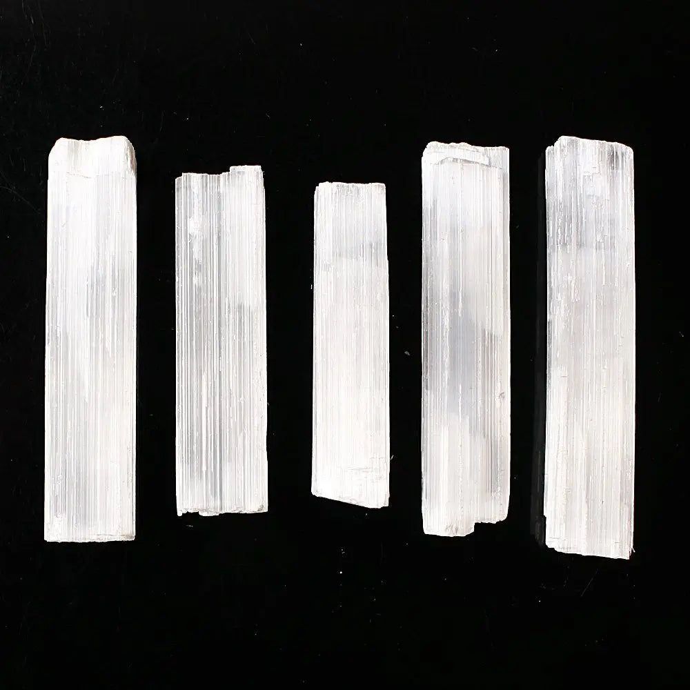 Natural Gypsum Sticks Raw Gemstone White Selenite Wand Reiki Energy Jewelry Making Healing Stone Crystal Quartz