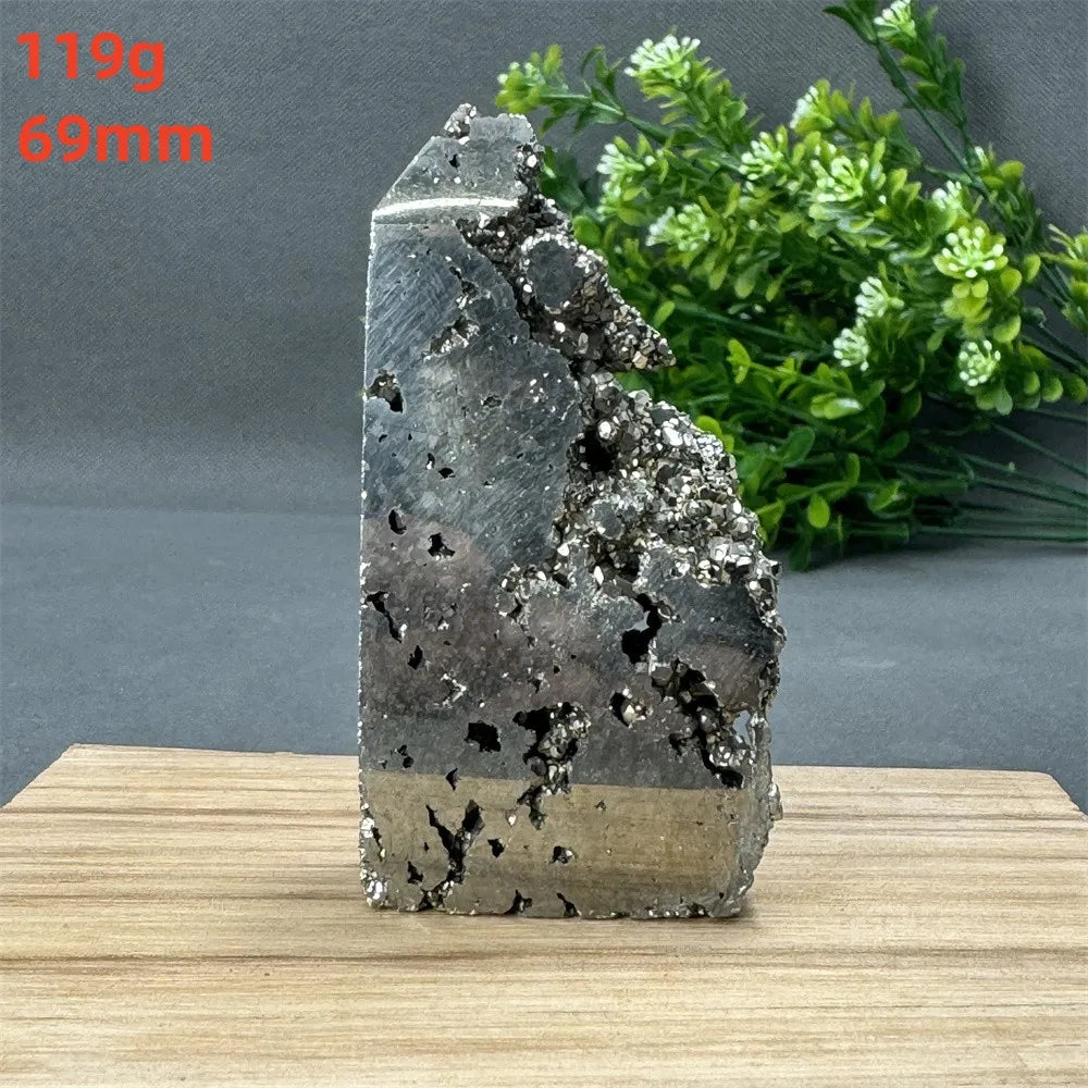 Natural Rare Chalcopyrite Wand Healing Crystal Tower Mineral Gemstone Obelisk Meditation Feng Shui Witchcraft Home Decor
