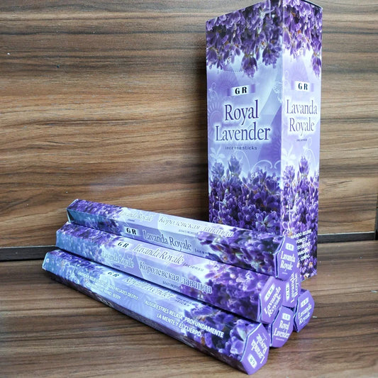 Y Fragrances Indian Royal Lavender Sticks Incense 20pcs/box Home Fragrance Stick Artificial Scent Burning for Healthy Yoga Room
