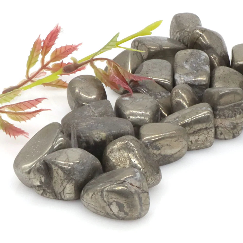 Tumbled Stone Natural Gems Iron Pyrite Reiki Healing Crystal Energy Specimen Irregular Stone Rock Bulk Home Aquarium Decoration