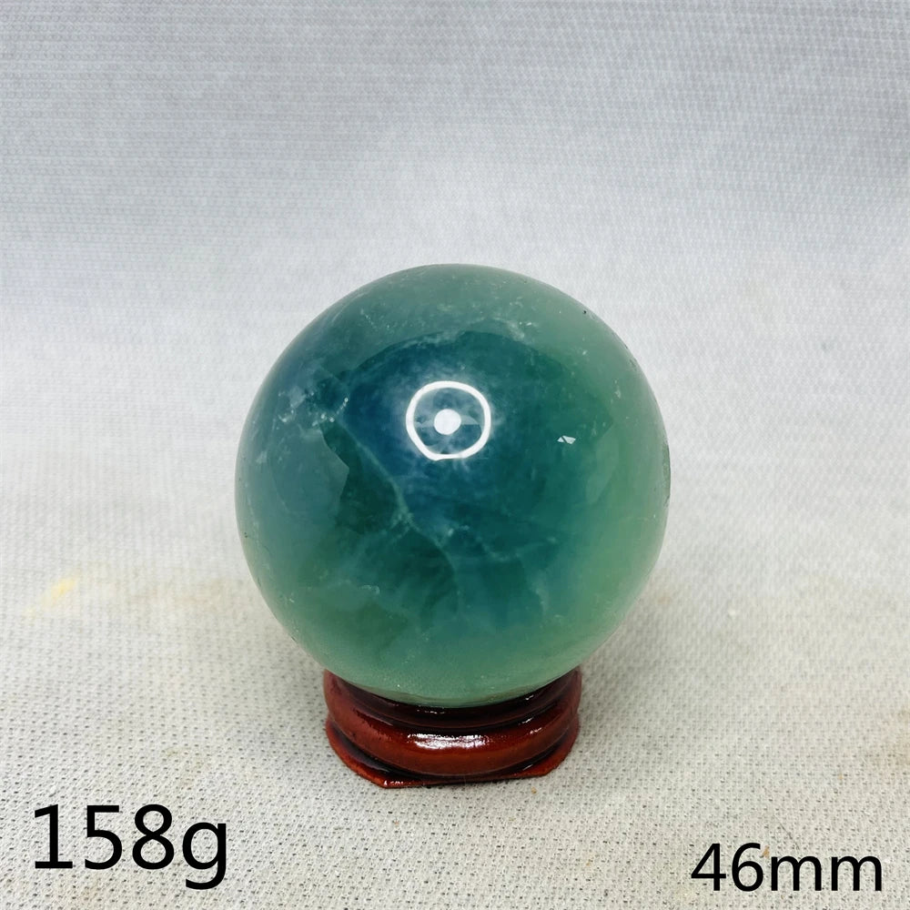 Natural Gem Ball Green Fluorite Rainbow Crystal Home Room Feng Shui Decoration Witchcraft Altar Supplie Energy Spiritual Healing