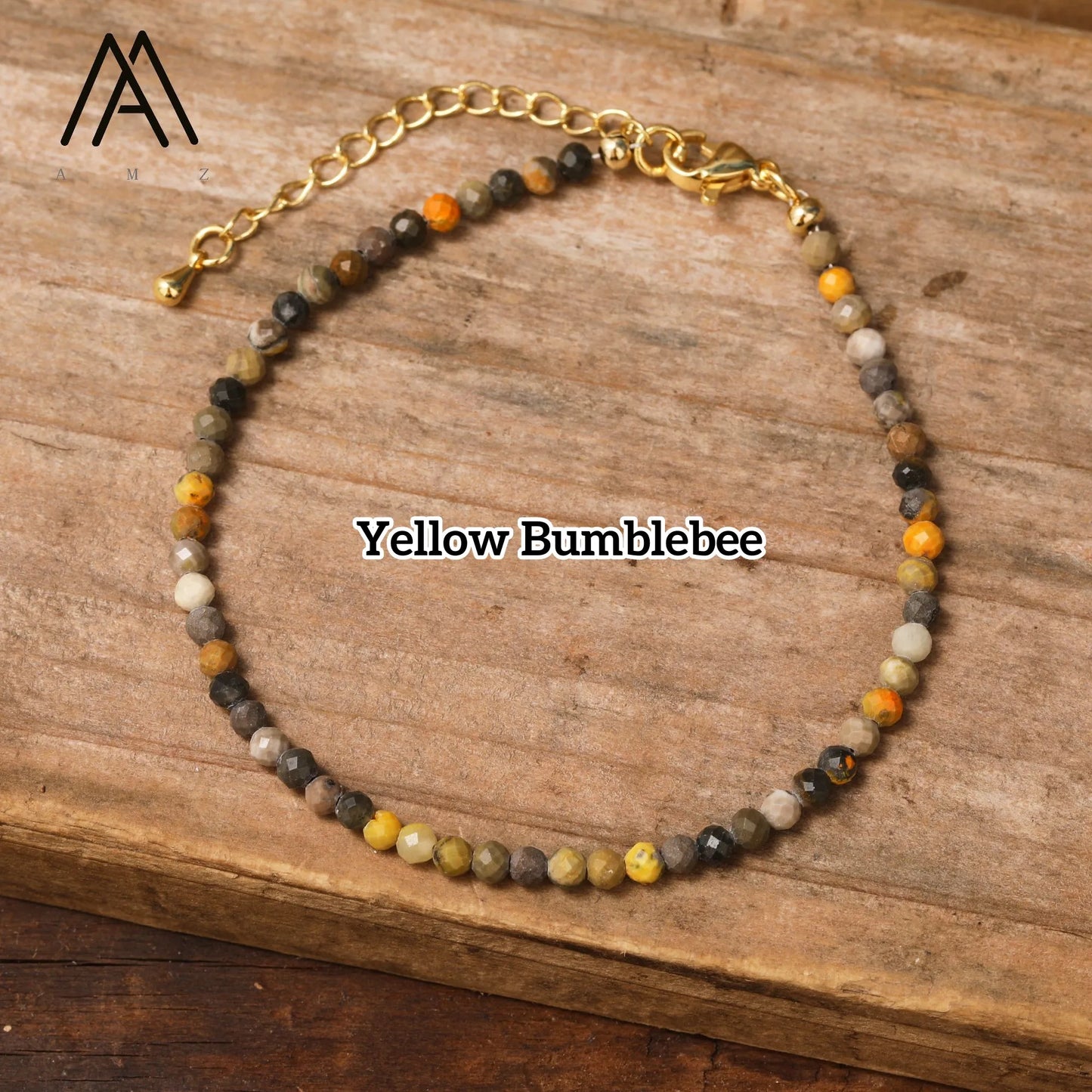 Minimalist Bracelets Natural Crystal Faceted Gemstone 2-3mm Beads Boho Jewelry Stainless Steel Chain Bracelet Friendship Gifts