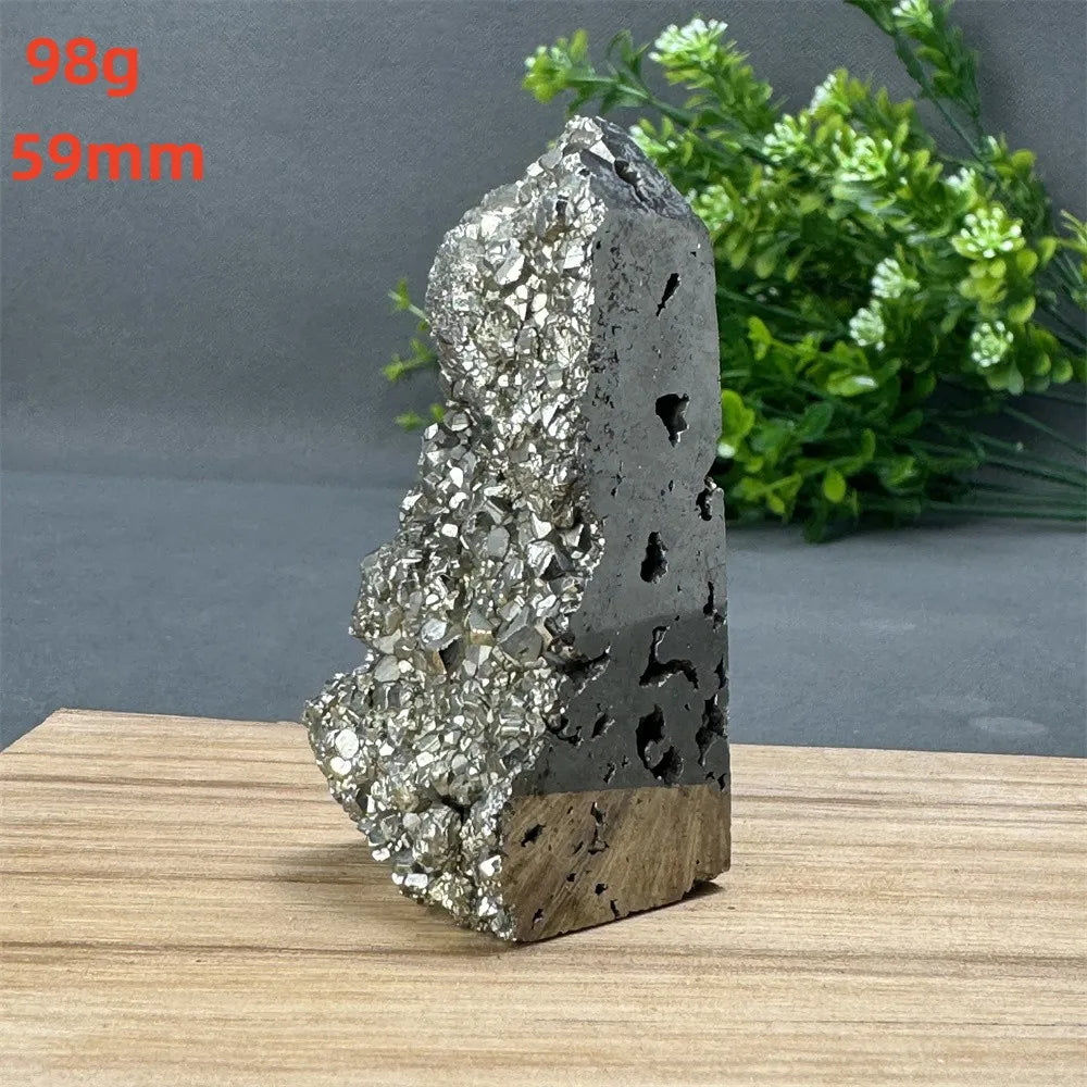 Natural Rare Chalcopyrite Wand Healing Crystal Tower Mineral Gemstone Obelisk Meditation Feng Shui Witchcraft Home Decor