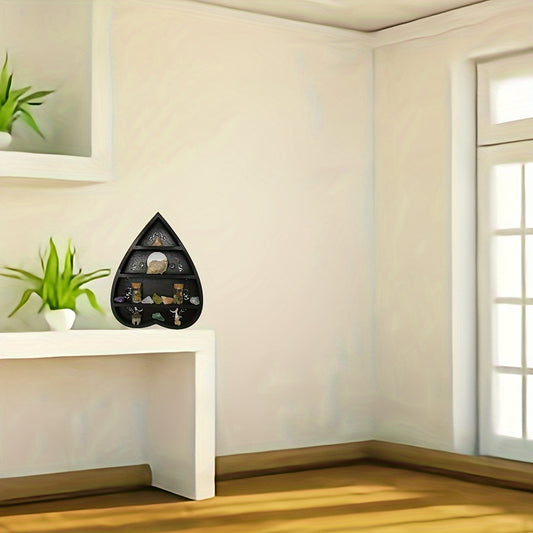 1pc Heart Shaped Display Floating Shelf, Wall Mounted Storage Rack, For Plants, Crystal, Figure, Scented Candles, For Home Room Living Room Office Decor, Mother's Day New Year Easter Gift