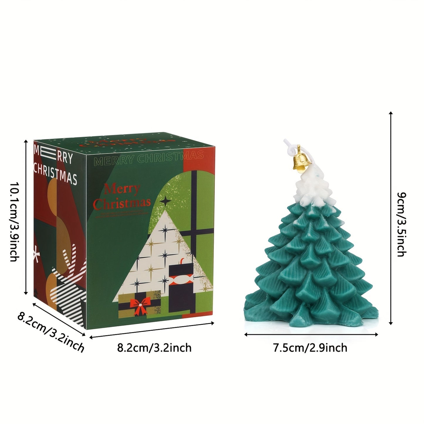 BlingFun 2pcs Christmas Tree Scented Candles - Perfect for Holiday Decor, Parties & Gifts, Soy Wax Blend, Christmas Decor