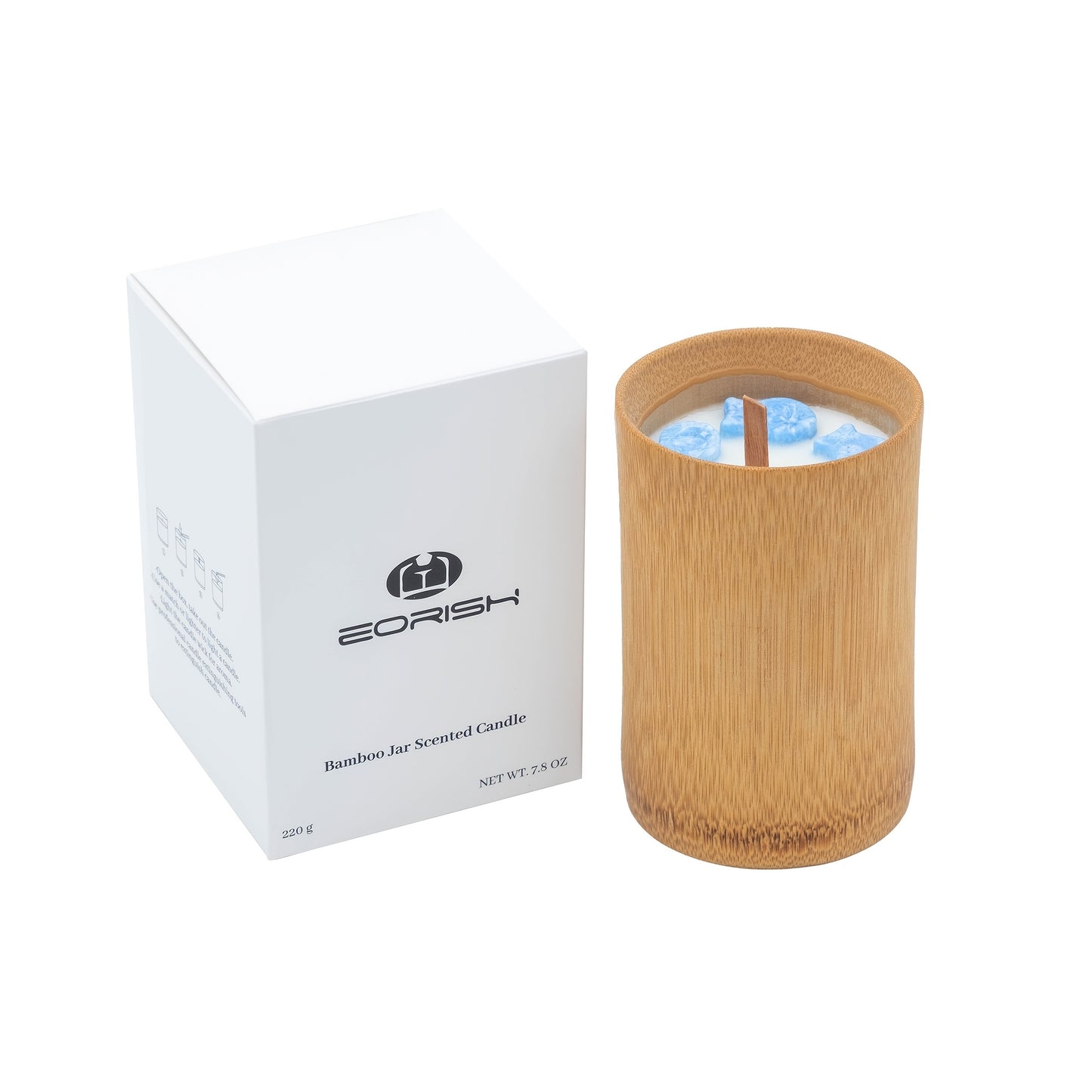 [Pleasant Strong Fragrant Candles] Large Carbonized Bamboo Jar Scented Candles - Pleasant Strong Fragrant Smell, Long Burning - Unique Fragrance Gifts for Women, Mothers, Sisters, Female Friends, Aunts, Nurses, Men, Thanksgiv