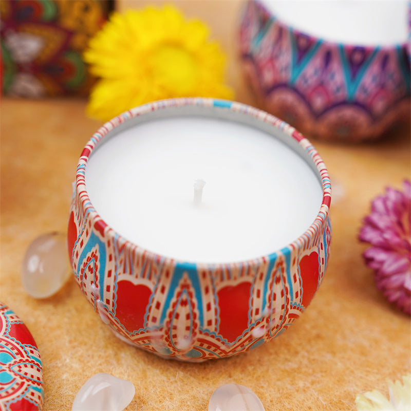 Gift Box of 4 Aromatherapy Candles, Smoke-free Handmade Soy Candles, with A Romantic Atmosphere and Long-lasting Fragrance
