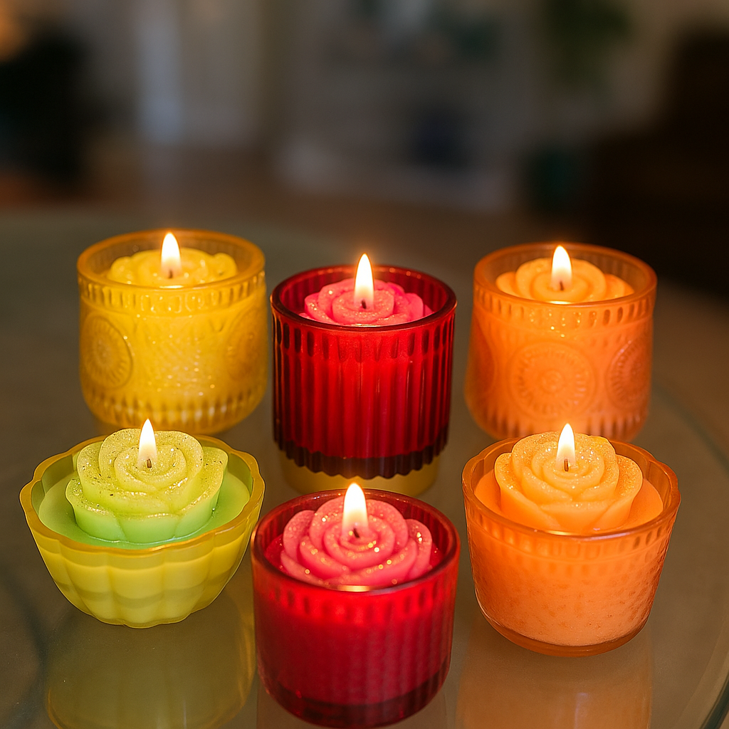 3D Rose Candles
