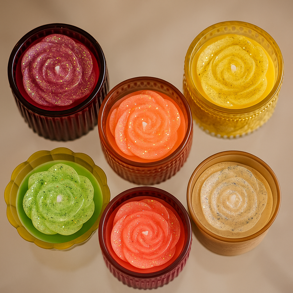 3D Rose Candles